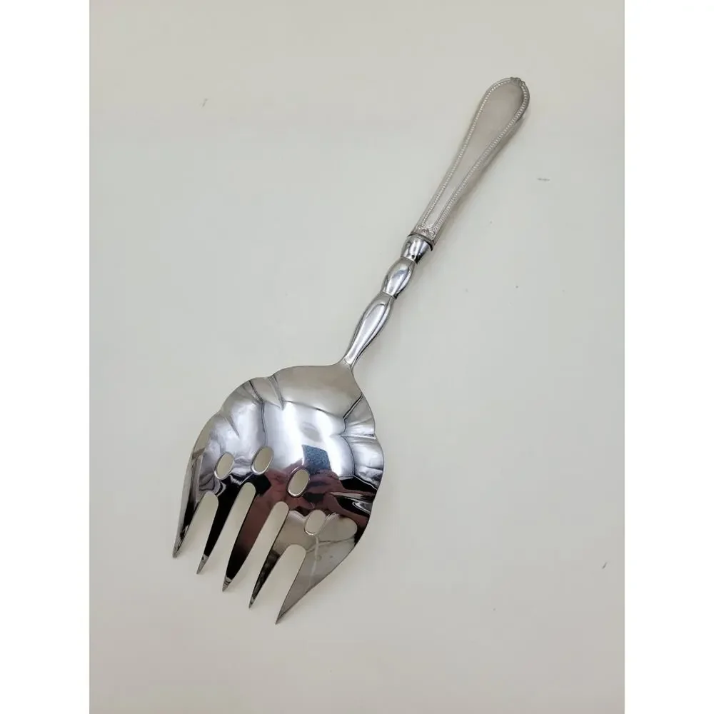 Tuttle Triumph Sterling Silver Serving Fork Modern Neiman Marcus ORIGINAL BOX